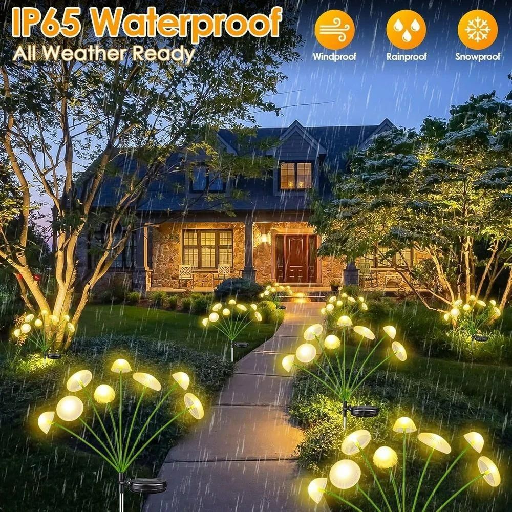 5 Watt 8 LED Solar Mushroom Garden Solar Light