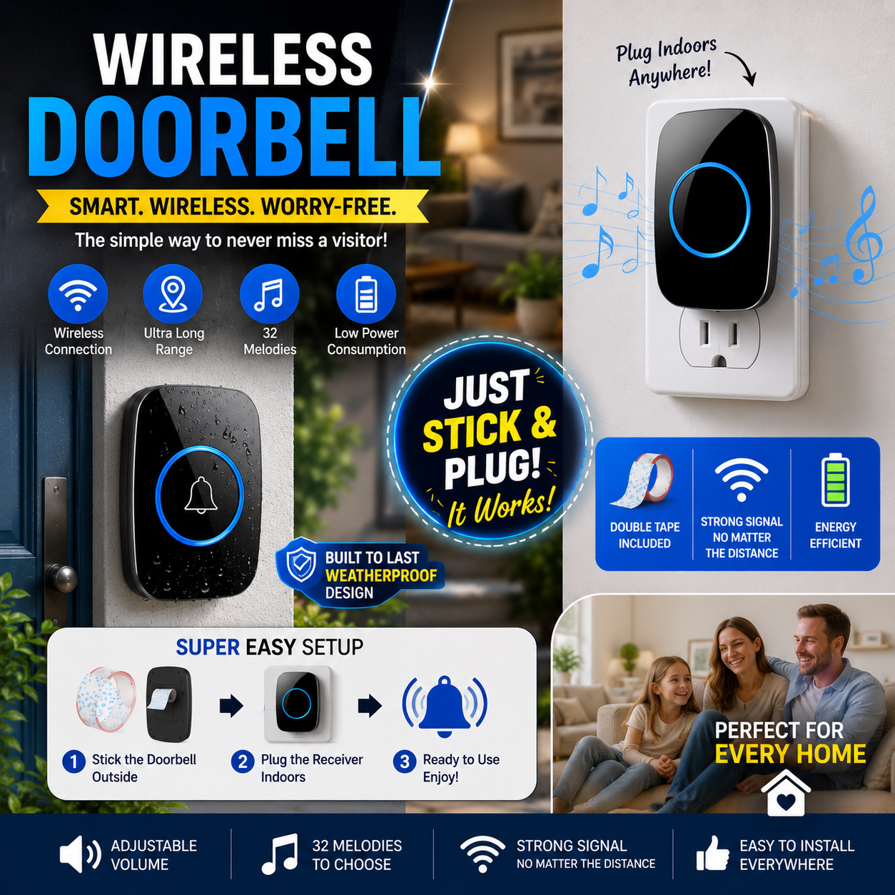 Smart Wireless Doorbell 💫50% OFF SALEE🔥
