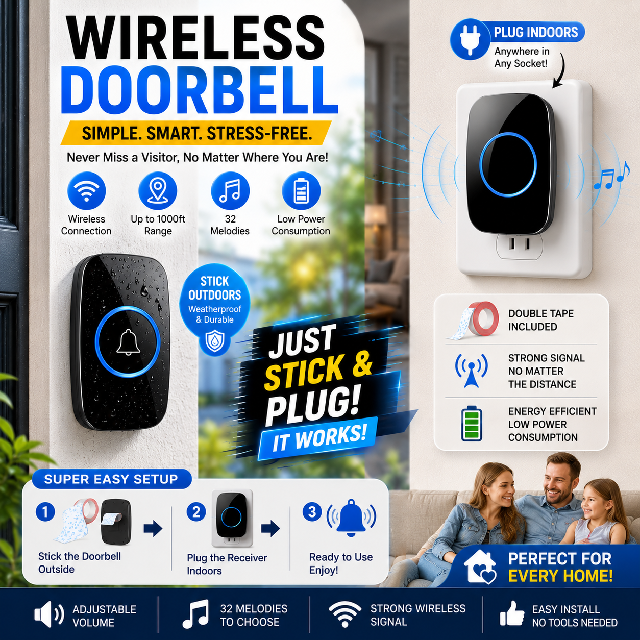 Smart Wireless Doorbell 💫50% OFF SALEE🔥
